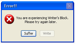 Writers Block activated