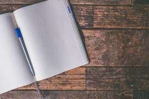  A journal and a pen for journaling ideas