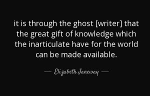 Ghost-writing quote